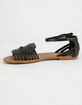 CITY CLASSIFIED Woven Basket Weave Black Womens Sandals image number 4