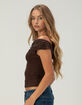 TILLYS Womens Off The Shoulder Butter Soft Top image number 3