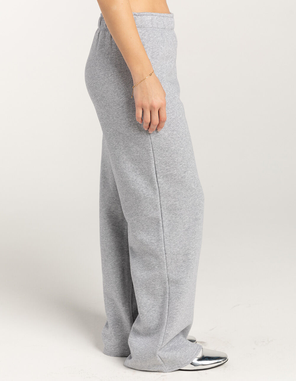TILLYS Wide Leg Womens Sweatpants - HEATHER GRAY - XXS | Tillys