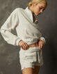 RSQ Womens White Fleece Sweat Shorts image number 1
