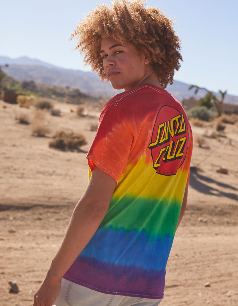 SANTA CRUZ Pride Classic Dot Tie-Dye Mens T-Shirt image number 0