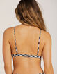 FULL TILT Gingham Textured Fixed Triangle Bikini Top image number 4