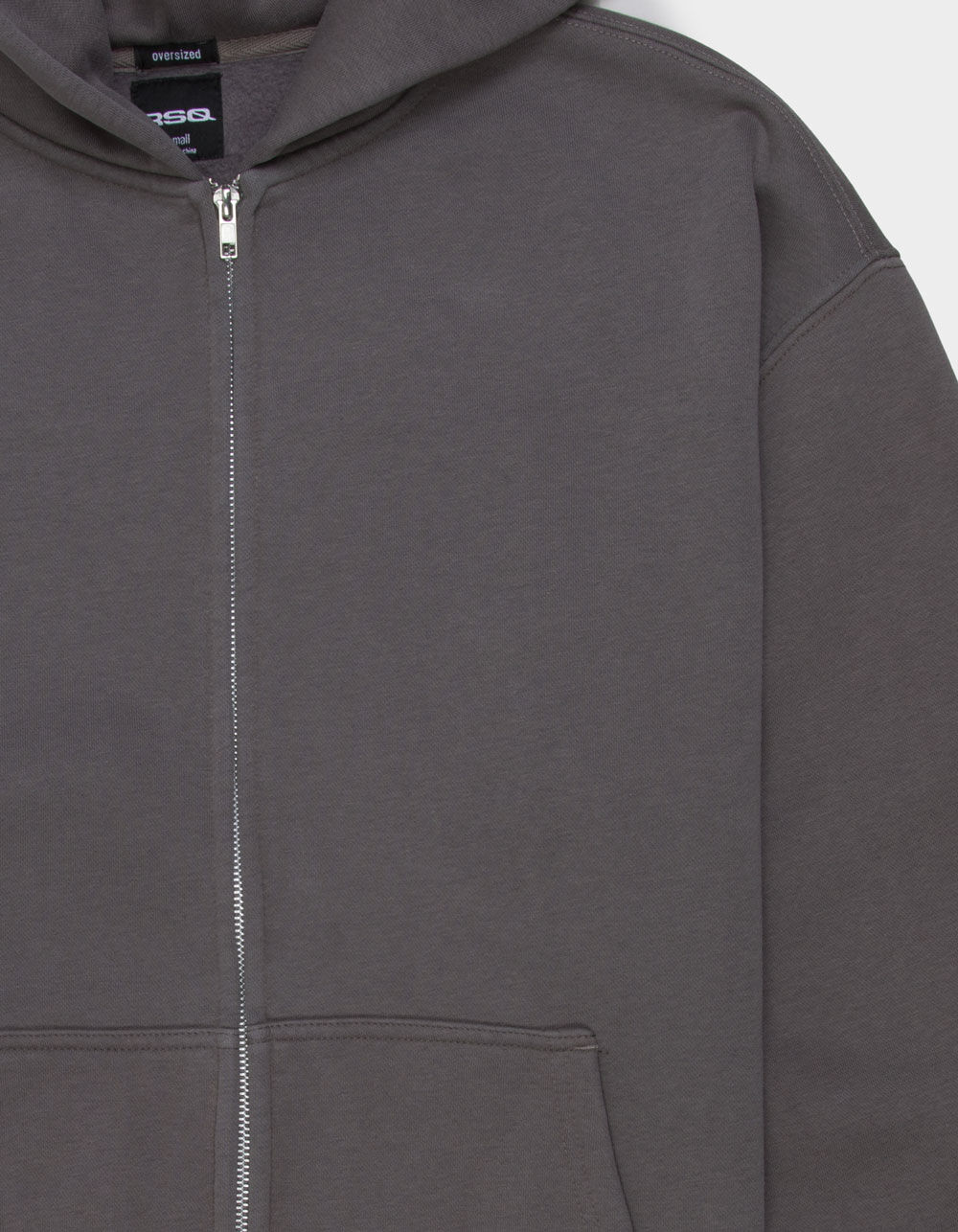 RSQ Mens Oversized Zip-Up Hoodie - DARK GRAY | Tillys