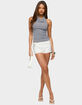EDIKTED Freyan Belted Shorts image number 4