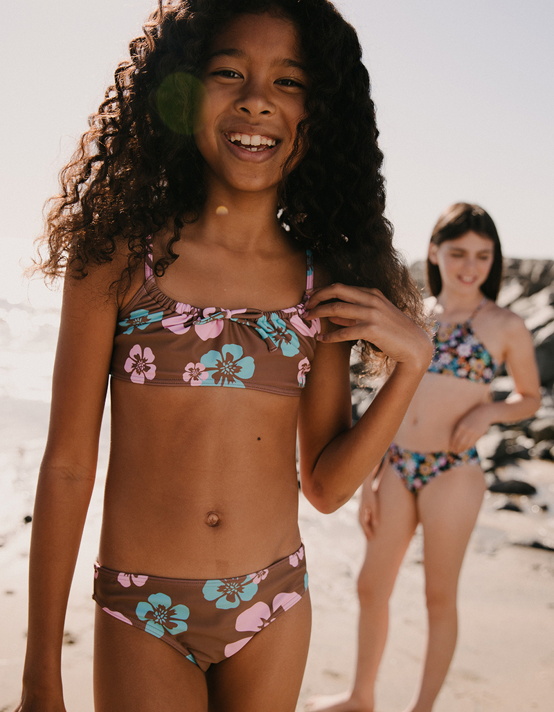 ROXY Cinched Bralette Girls Bikini Set image number 3