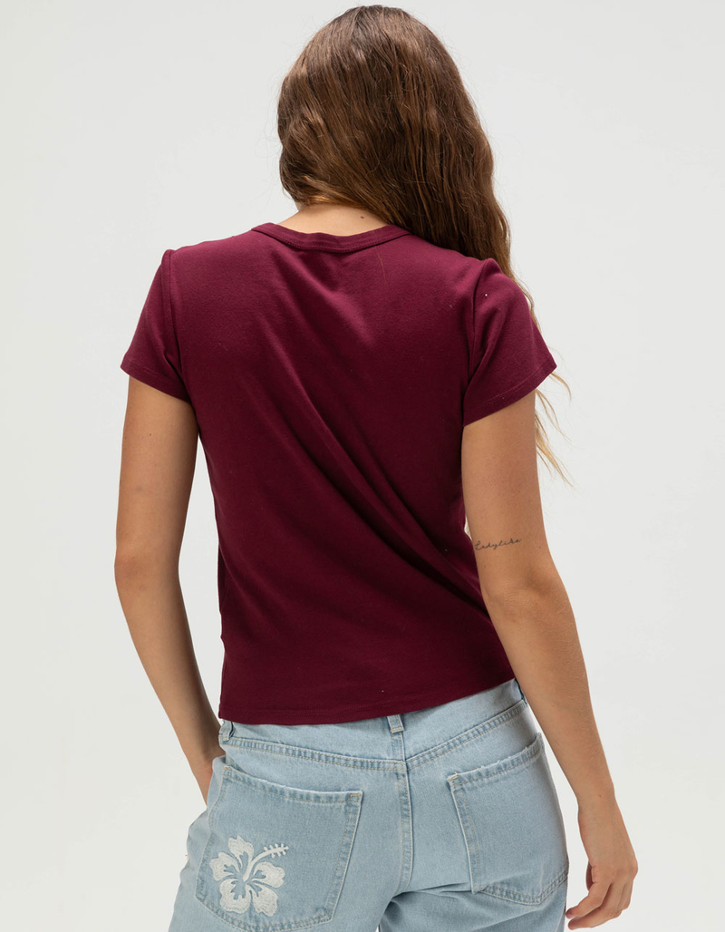 FULL TILT Hibiscus Womens Baby Tee image number 3