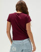 FULL TILT Hibiscus Womens Baby Tee image number 4
