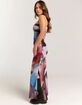 WEST OF MELROSE Printed Mesh Womens Tube Maxi Dress image number 7