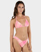 HURLEY Ombre Plaid Scrunch Classic Tri Womens Bikini Top image number 4