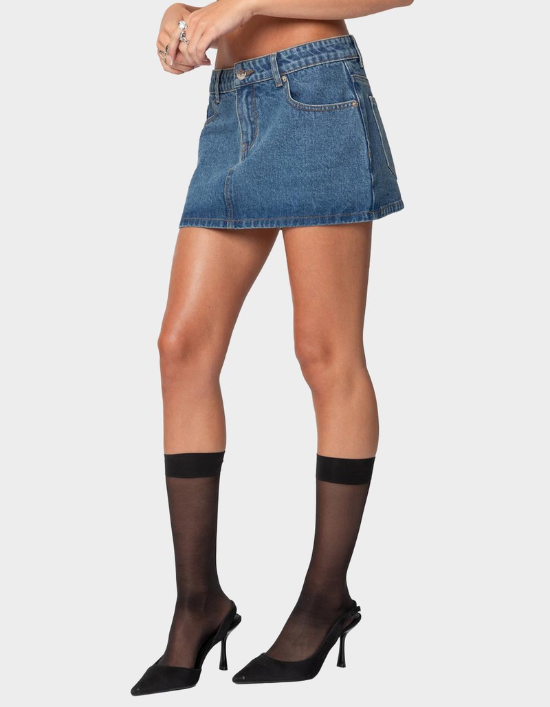 EDIKTED Chiara Denim Micro Skirt image number 2