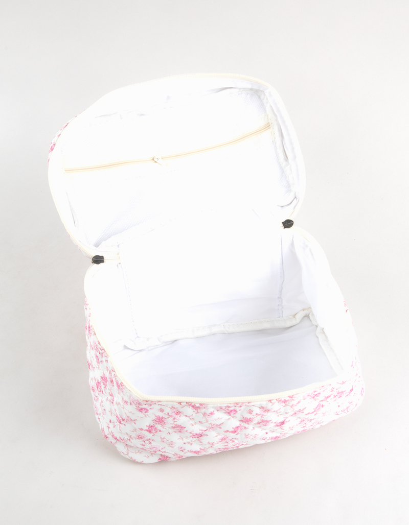 TILLYS Quilted Floral Cosmetic Bag image number 3