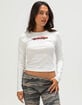 RSQ Womens Retro Car Long Sleeve Baby Tee image number 1