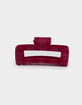 FULL TILT Oversized Plaid Velvet Claw Clip image number 1