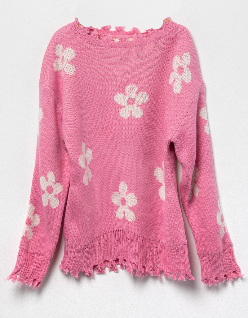HAYDEN Floral Pullover Girls Sweater image number 0