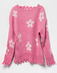 HAYDEN Floral Pullover Girls Sweater image number 1