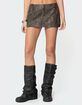 EDIKTED Bar Washed Faux Leather Mini Skort image number 1