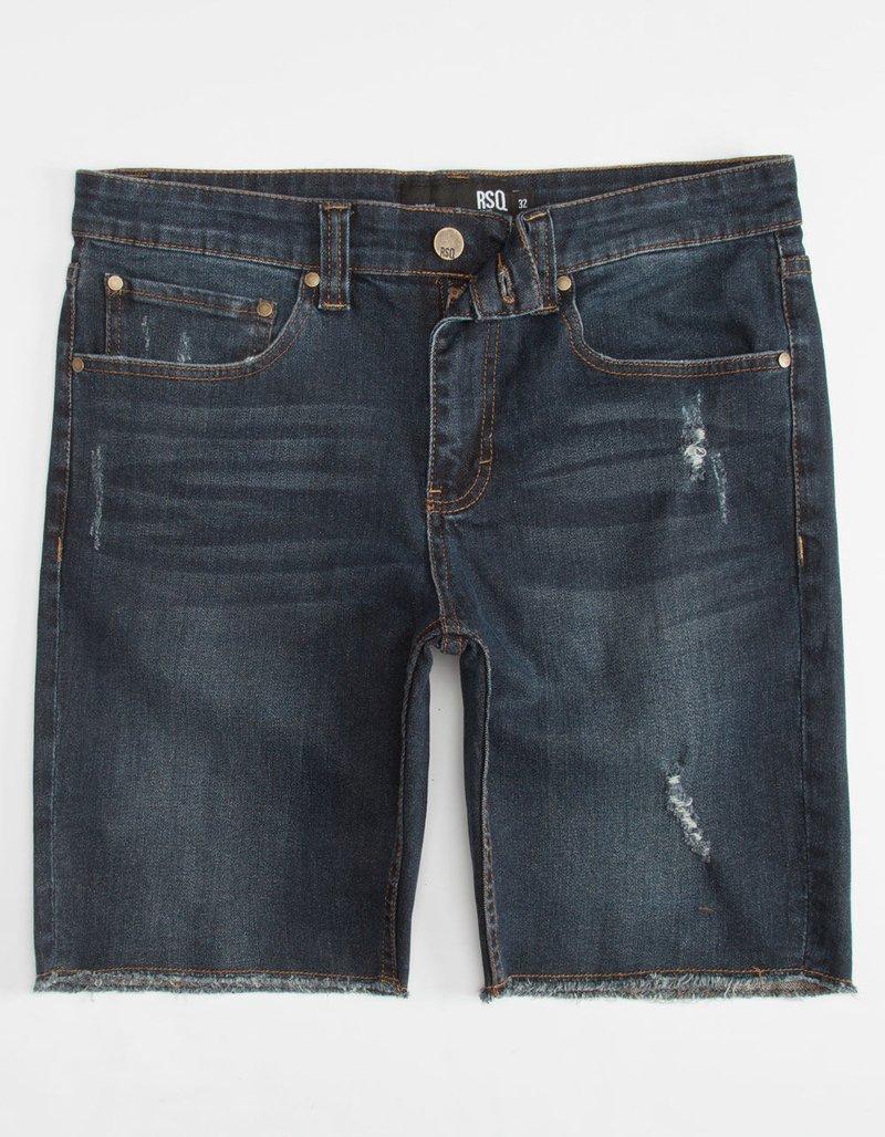 RSQ London Skinny Mens Cutoff Denim Shorts image number 1