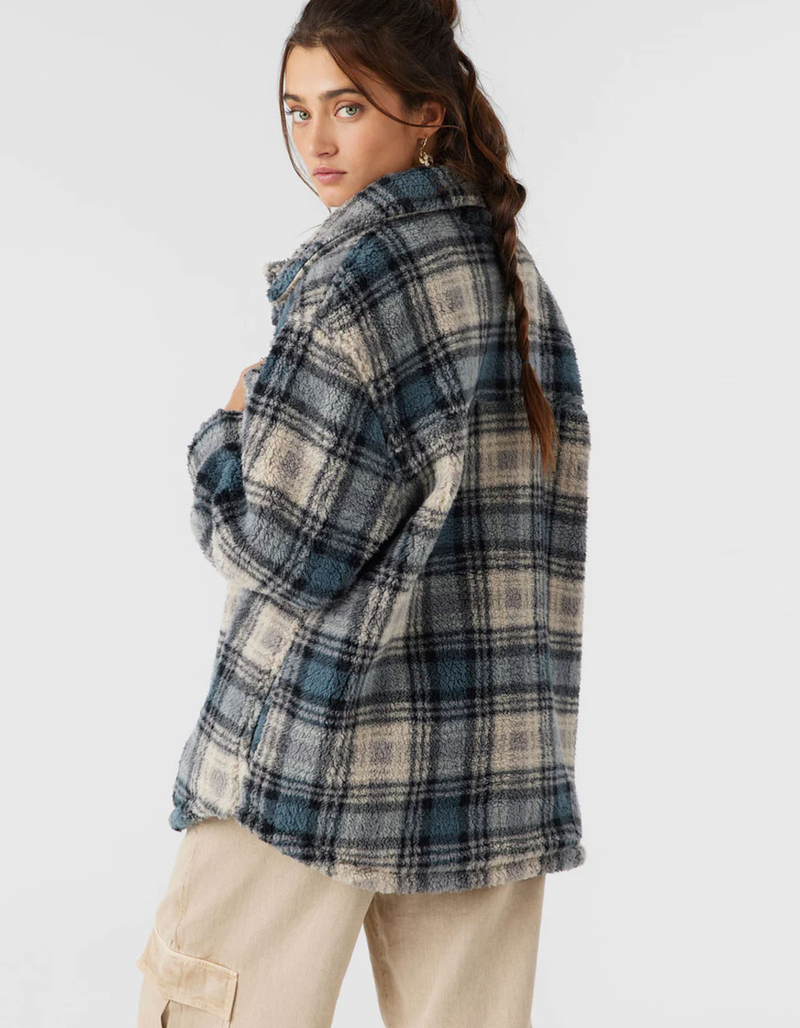 O'NEILL Heath Plaid Womens Oversized Fleece Jacket image number 4