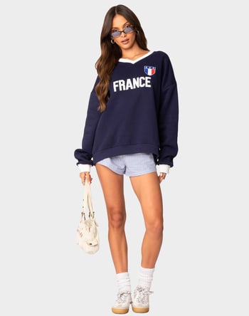 EDIKTED France Oversized Sweatshirt Alternative Image