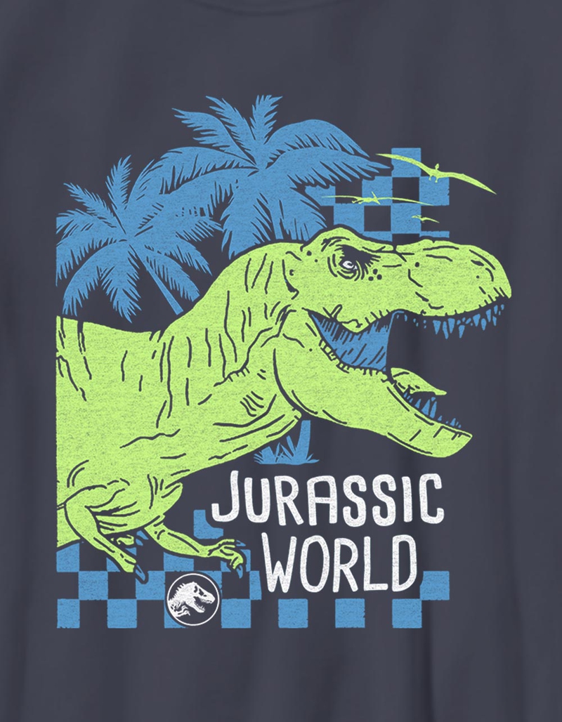 JURASSIC WORLD REBIRTH T-Rex Checker Unisex Kids Tee image number 1
