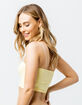 FULL TILT Seamless Light Yellow Bralette image number 3