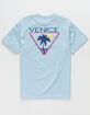 FRESH VIBES Vibe Palm Light Blue Mens T-Shirt image number 1