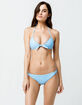 FULL TILT Tie Front Push Up Baby Blue Bikini Top image number 4