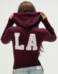 RSQ Womens LA Bow Fill Zip-Up Hooded Sweater image number 2