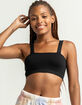 FULL TILT Thick Strap Black Bandeau Bralette image number 1