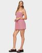 EDIKTED Rina Gingham Halter Mini Dress image number 4