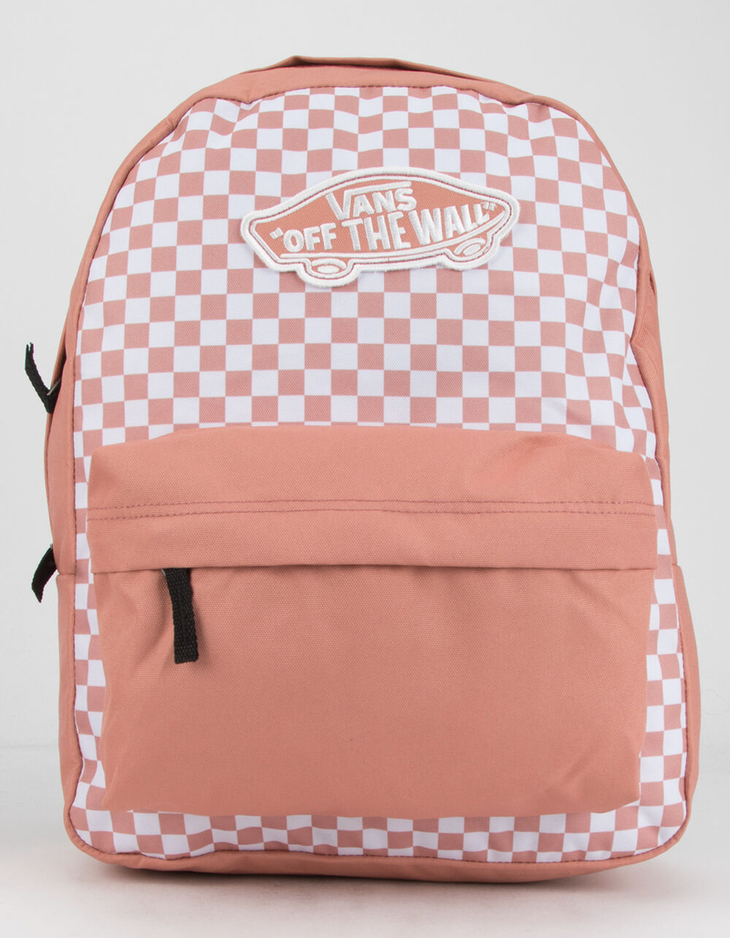 VANS Realm Rose Dawn Checkered Backpack image number 0