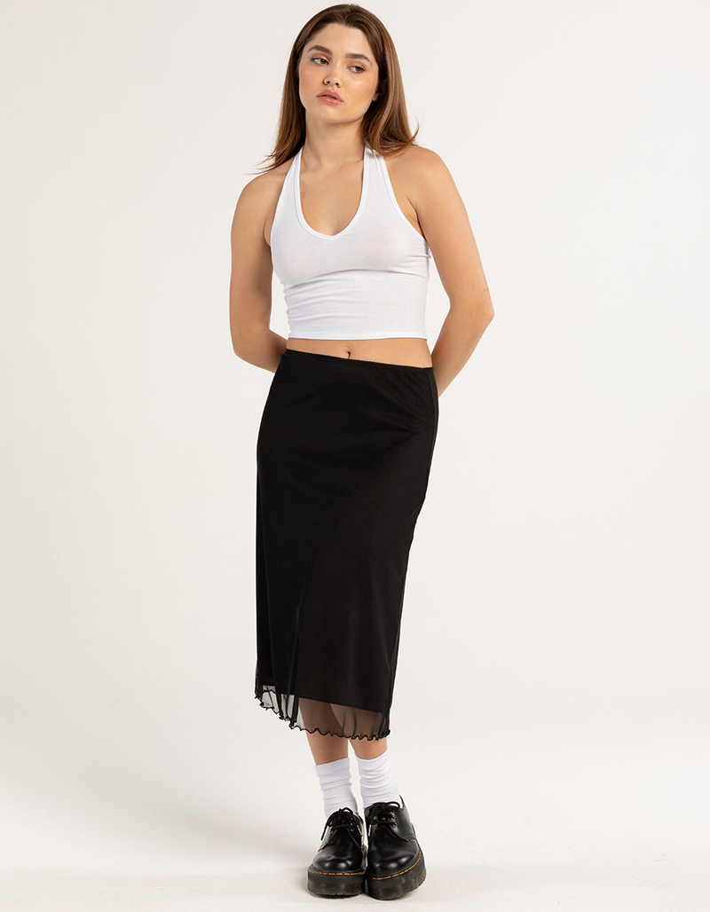 RSQ Womens Low Rise Mesh Midi Skirt image number 5