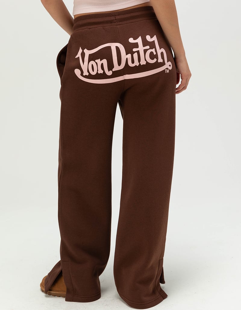 VON DUTCH Womens Wide Leg Sweatpants image number 0