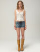 RSQ Womens Low Rise Lace Up Micro Shorts image number 1