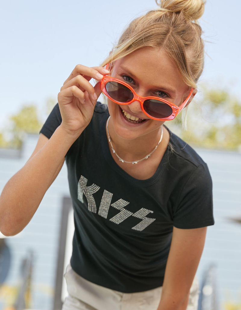 KISS Rhinestone Girls Baby Tee image number 2