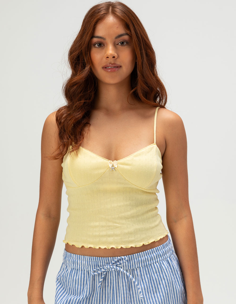 FULL TILT Pointelle Charm Womens Cami image number 5