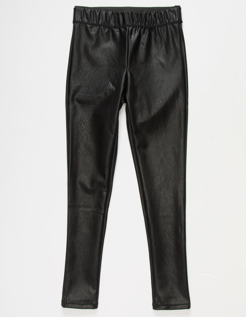 TRACTR Pull On Pleather Girls Skinny Pants image number 0