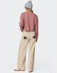 EDIKTED Leopard Star Low Rise Washed Jeans image number 4