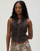 WEST OF MELROSE Womens Denim Vest image number 1