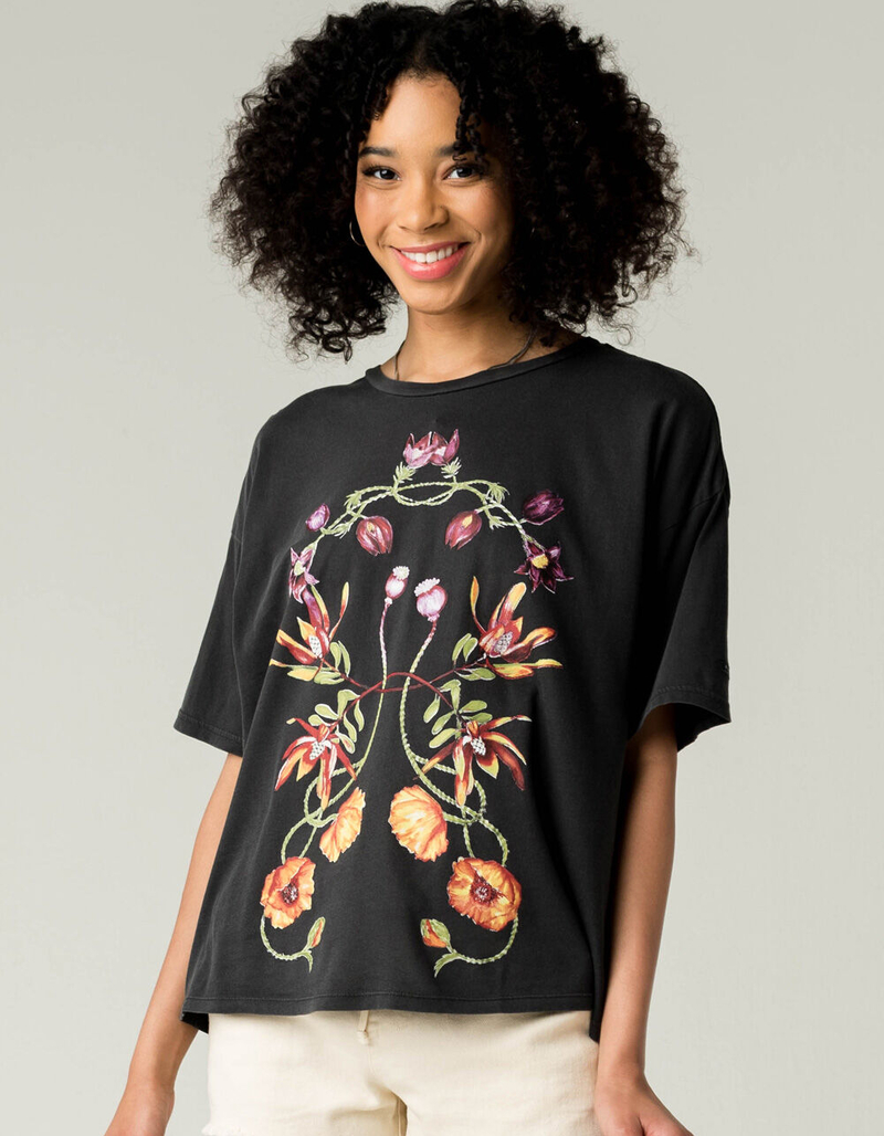 RVCA Mira Flora Womens Boyfriend Tee image number 1