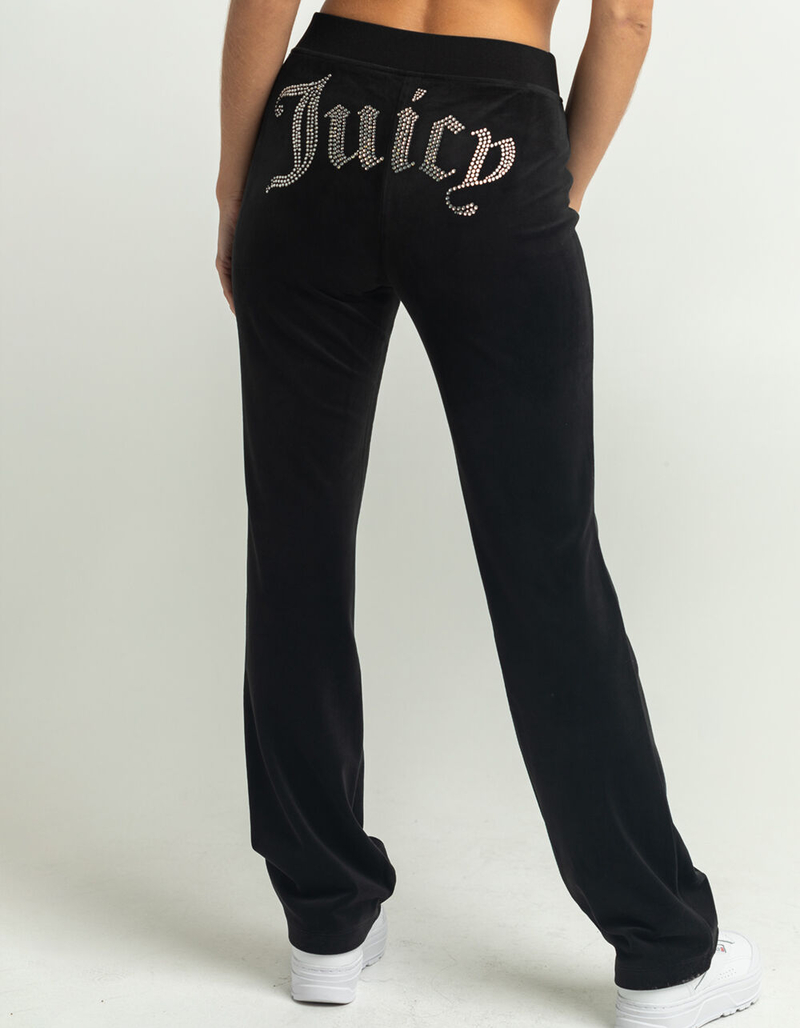 JUICY COUTURE Womens Embellished Velour Pant image number 1