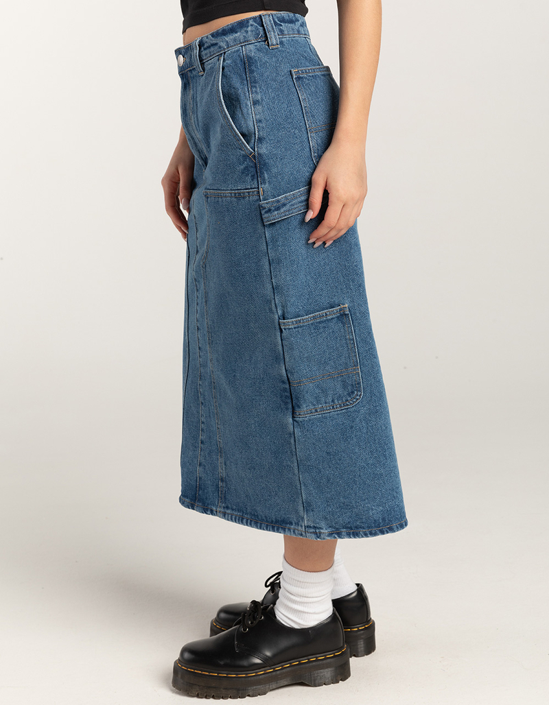OBEY Painters Womens Denim Midi Skirt DENIM Tillys
