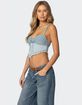 EDIKTED Ruffled Asymmetric Tank Top image number 3