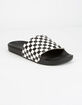 VANS Checkerboard White Mens Slide Sandals image number 1