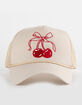 Cherry Bow Womens Embroidered Trucker Hat image number 2