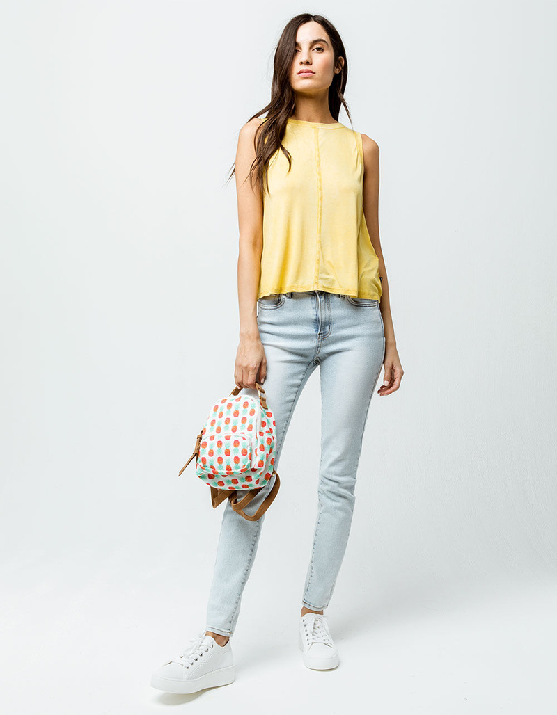 Pineapple Canvas Mini Backpack image number 3