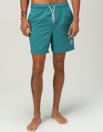 RSQ Mens Seersucker 6.5" Swim Trunks Alternative Image