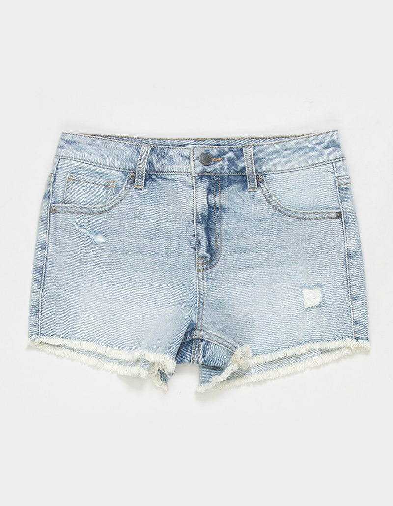 RSQ Girls Vintage High Rise Frayed Shorts image number 3