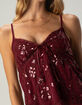MADDEN GIRL Embellished Womens Babydoll Top image number 2