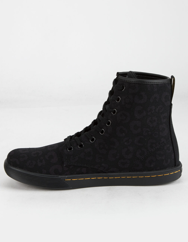 DR. MARTENS Sheridan Leopard Womens Canvas Boots image number 2
